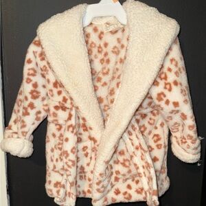 Cozy Cream and Brown Kids Jacket